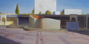 La piscine, huile sur toile, 40 x 50 cm, (collection privée), 2011