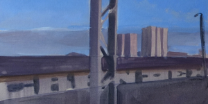 Trajet 2, tempera sur carton, 25 x 34 cm, 2014